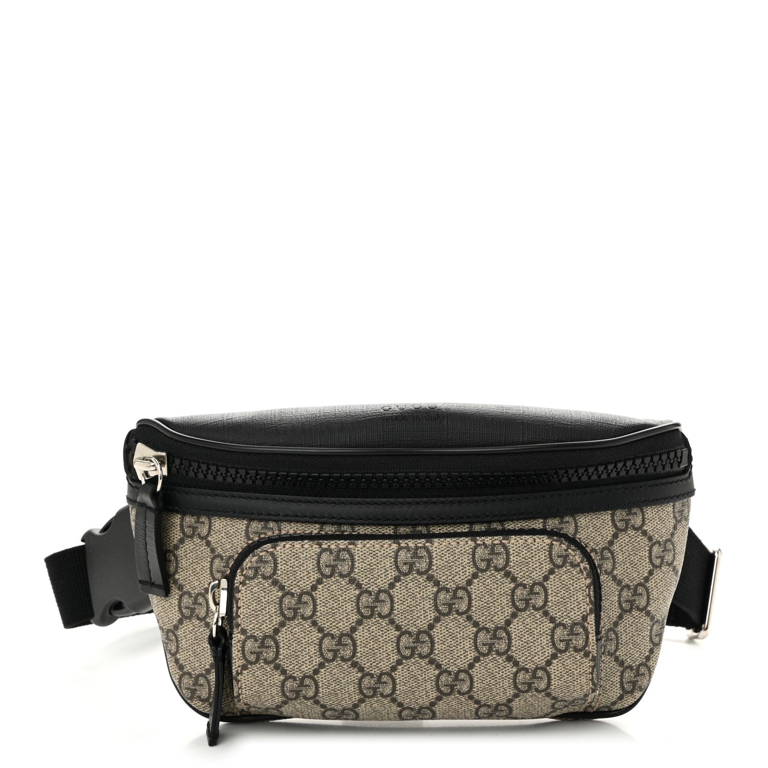 Gucci GG Supreme Monogram Belt Bag Black 1 of 10