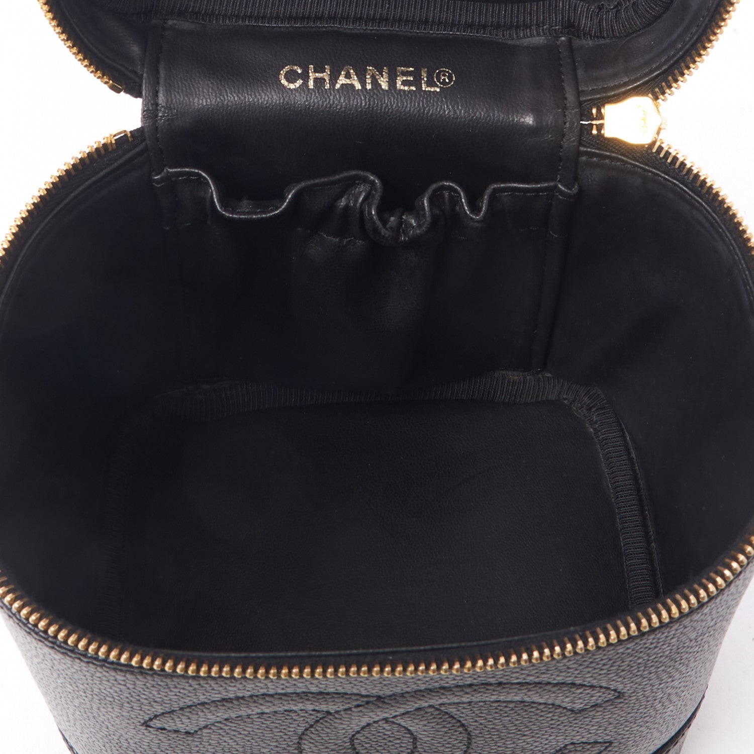 Chanel Caviar Vanity Cosmetic Case Black 7 of 9