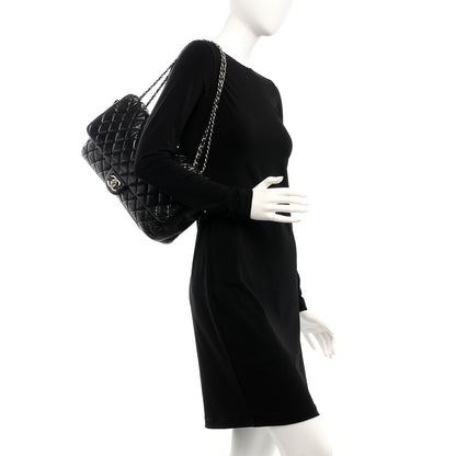 Chanel Lambskin Jumbo Coco Rain Flap Black 2 of 7