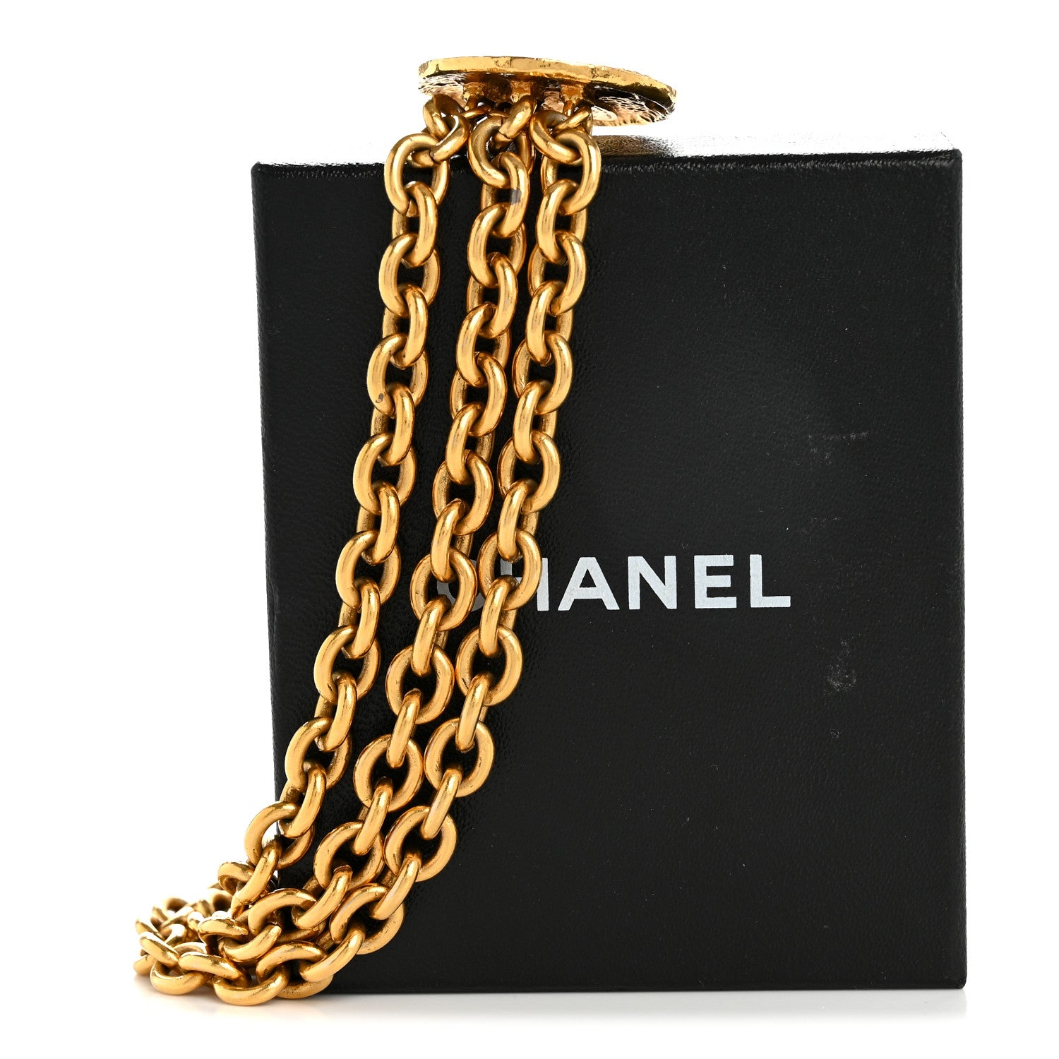 Chanel Metal Medallion Triple Chain Belt Gold 5 of 5
