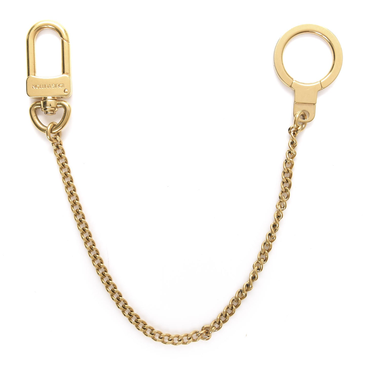 Metal Pochette Extender Key Ring Chain Gold