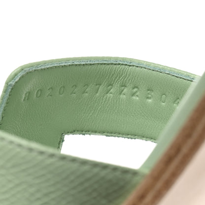 Hermes Epsom Oran Sandals 39 Vert Jade 6 of 8
