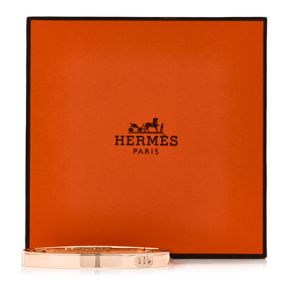 Hermes 18K Rose Gold Diamond PM H D'Ancre Bracelet SH 4 of 4