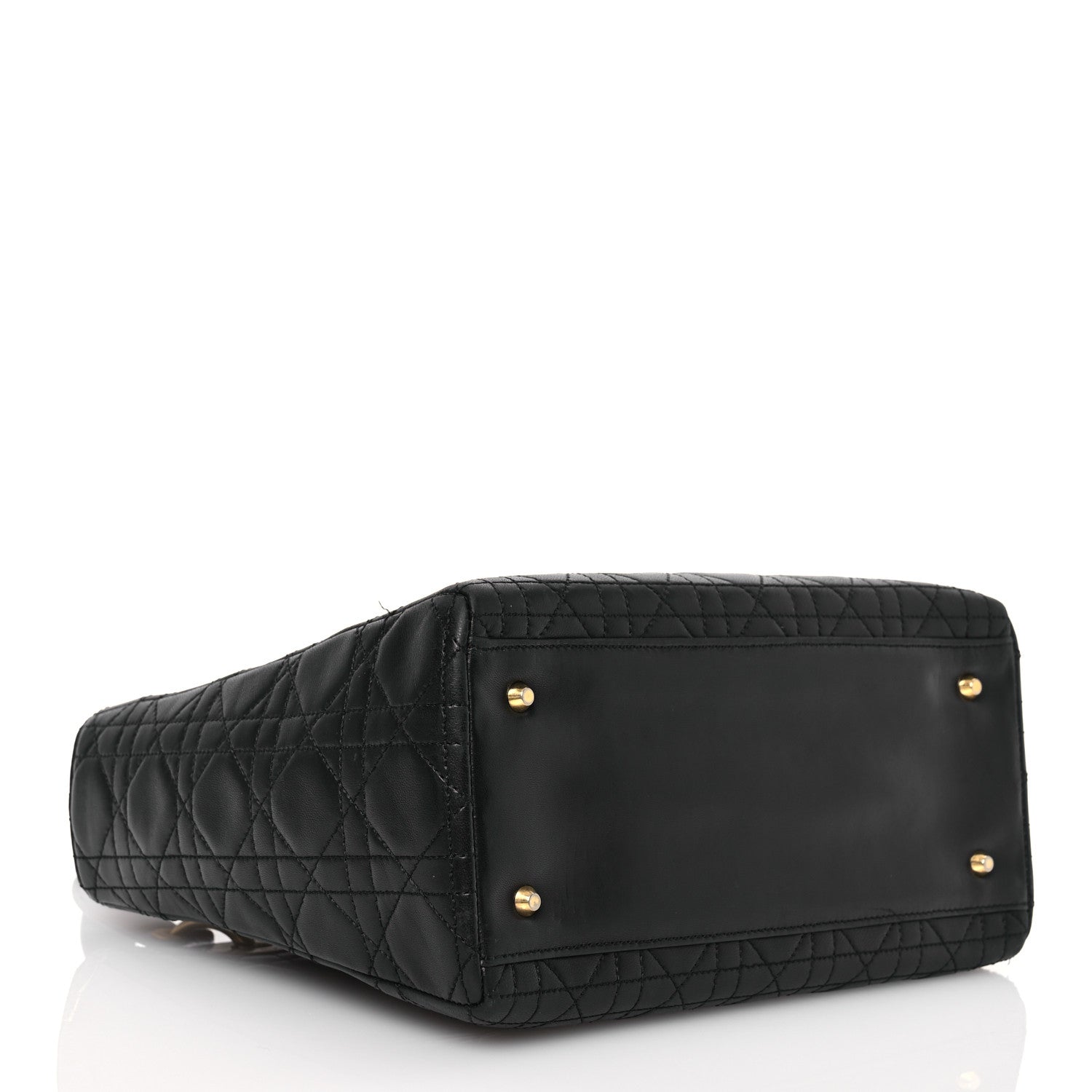 Christian Dior Lambskin Cannage Medium Lady Dior Black 4 of 15