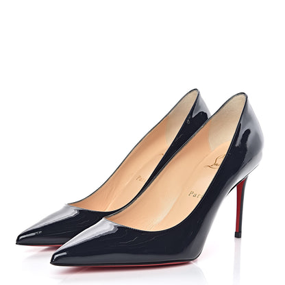 Christian Louboutin Patent Decollete 554 85 Pumps 38.5 Marine 3 of 8