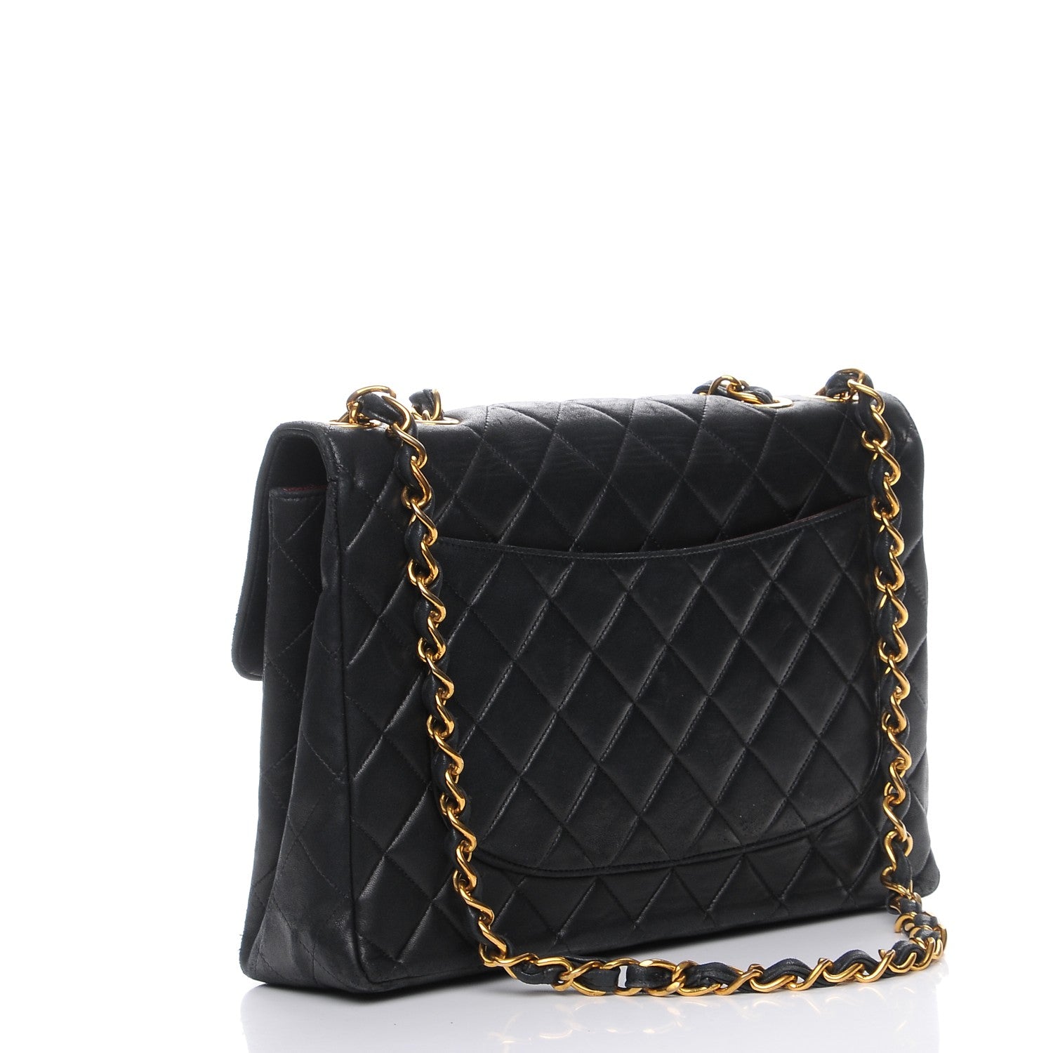 Chanel Lambskin Quilted Jumbo Single Flap Black 3 of 8