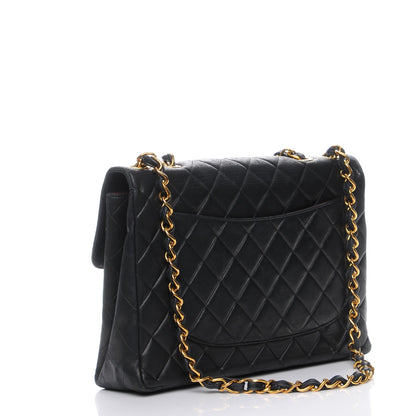 Chanel Lambskin Quilted Jumbo Single Flap Black 3 of 8
