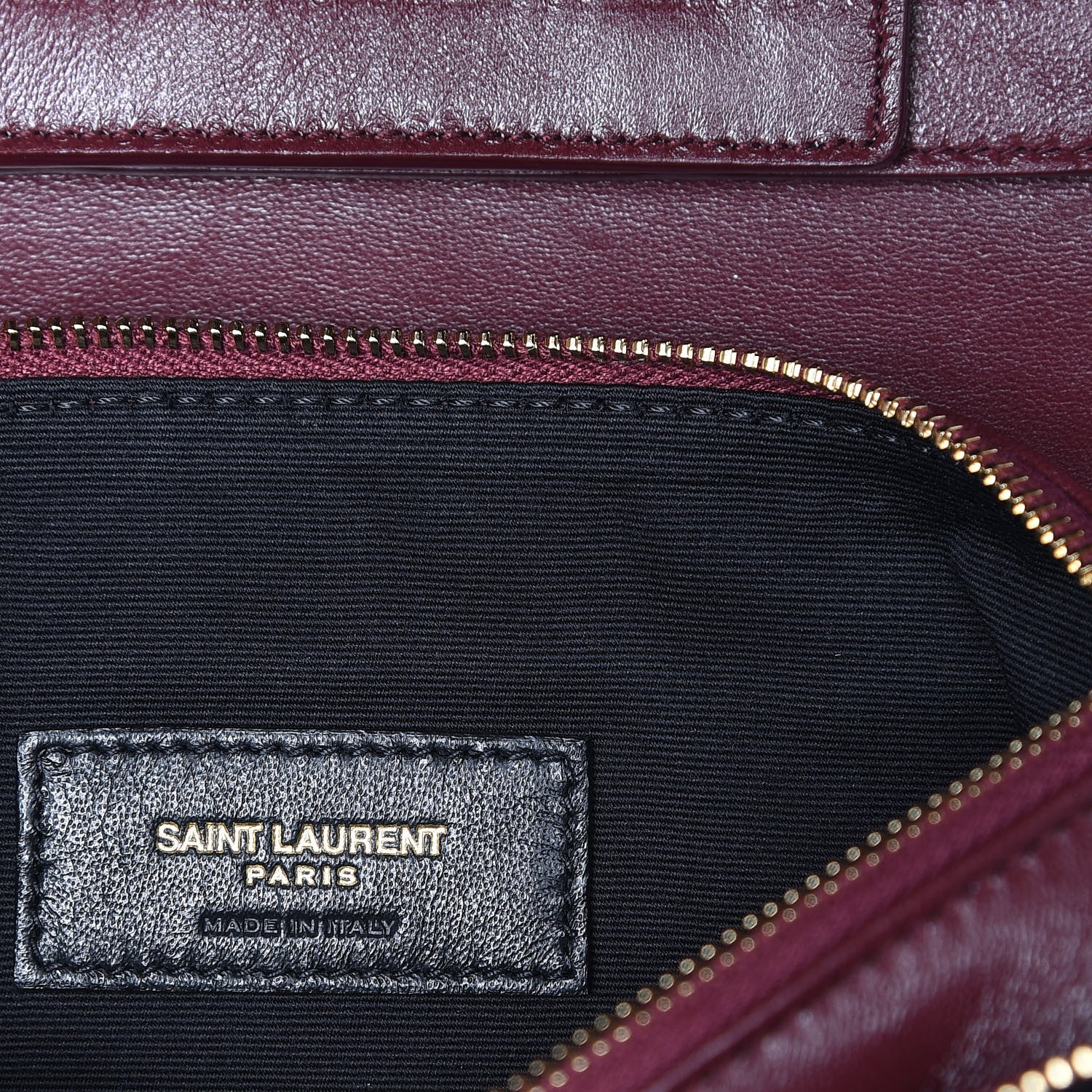 Saint Laurent Lambskin Diamond Quilted Angie Chain Bag Burgundy 7 of 13