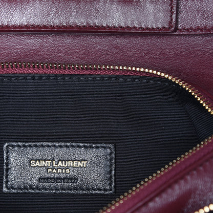 Saint Laurent Lambskin Diamond Quilted Angie Chain Bag Burgundy 7 of 13