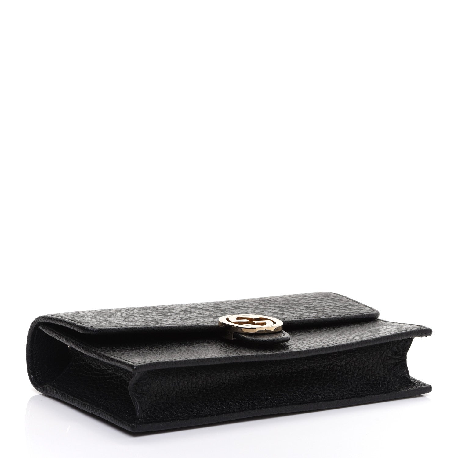 Gucci Dollar Calfskin Interlocking G Chain Wallet Black 5 of 14