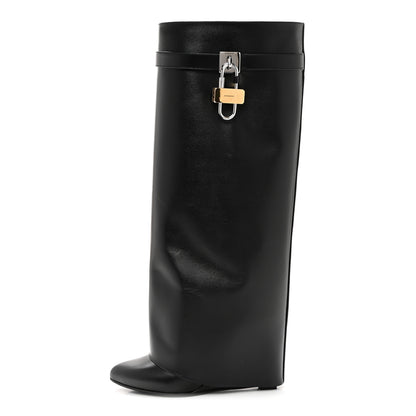 Givenchy Calfskin Shark Lock Pant Boots 38 Black 1 of 8