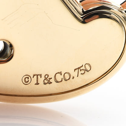 Tiffany 18K Yellow Gold Lock Heart Charm Pendant 3 of 4
