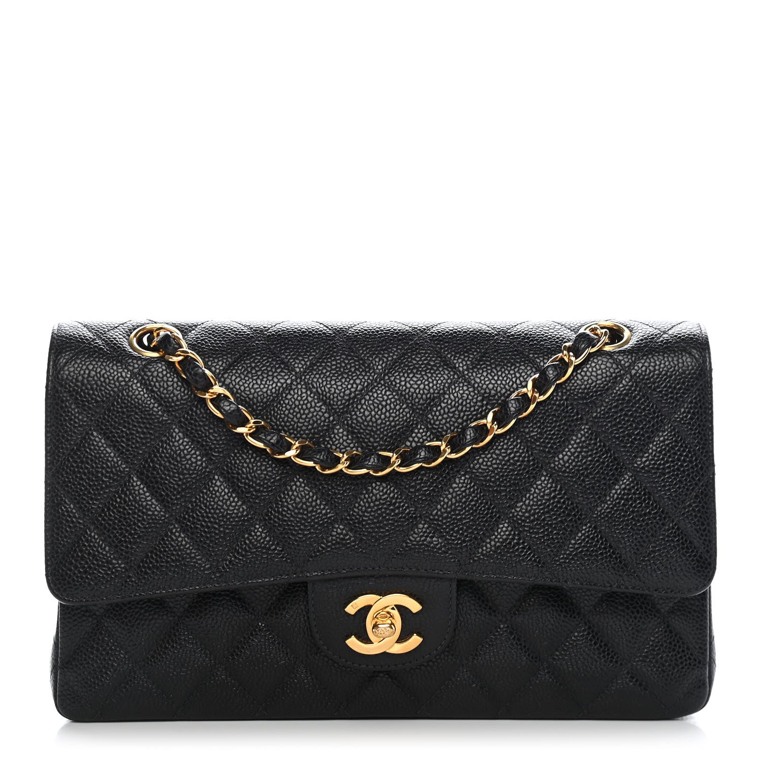 Chanel Caviar Quilted Medium Double Flap Black 1 of 8