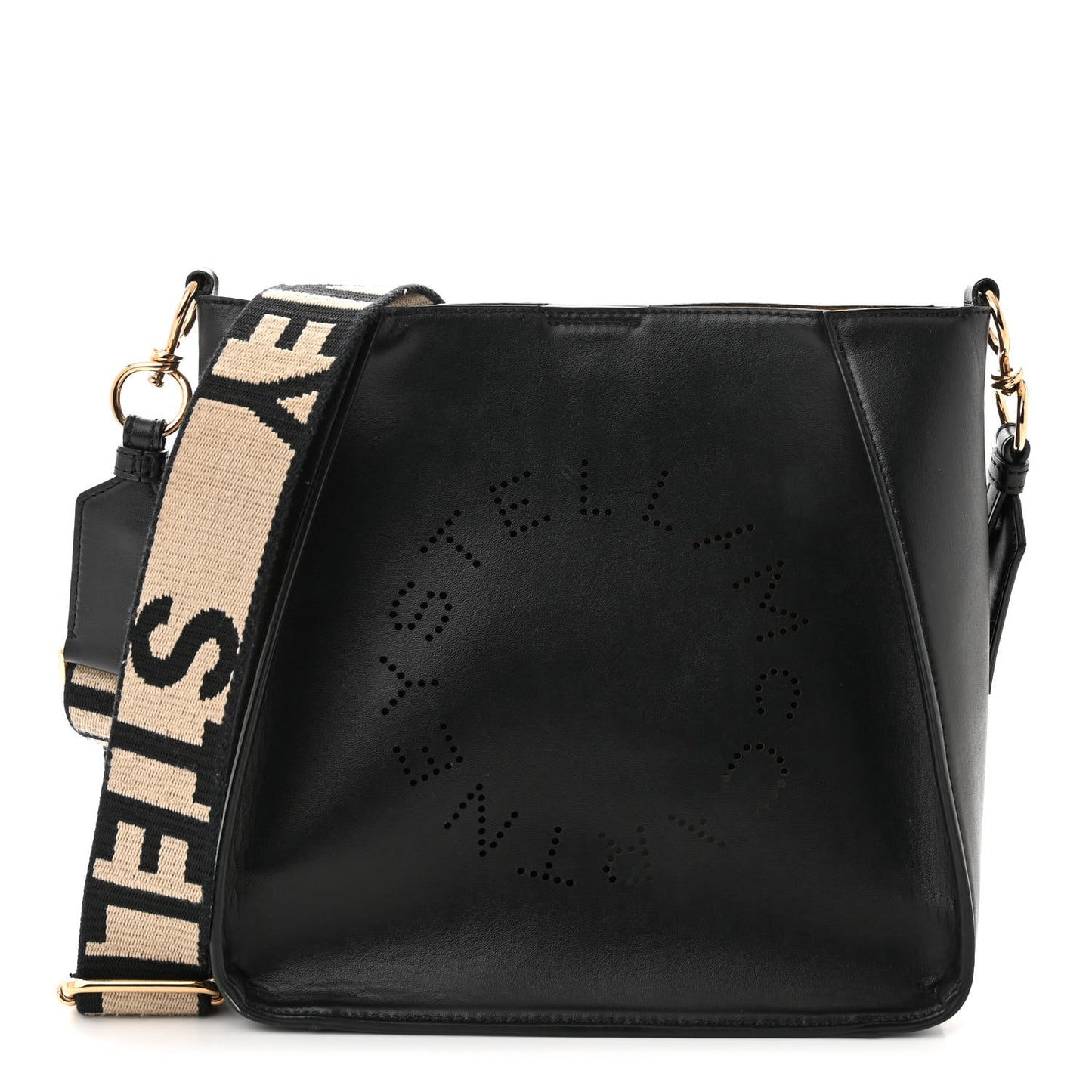 Eco Alter Nappa Perforated Logo Mini Crossbody Black