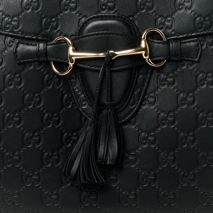 Gucci Guccissima Large Emily Chain Shoulder Bag Black 10 of 13