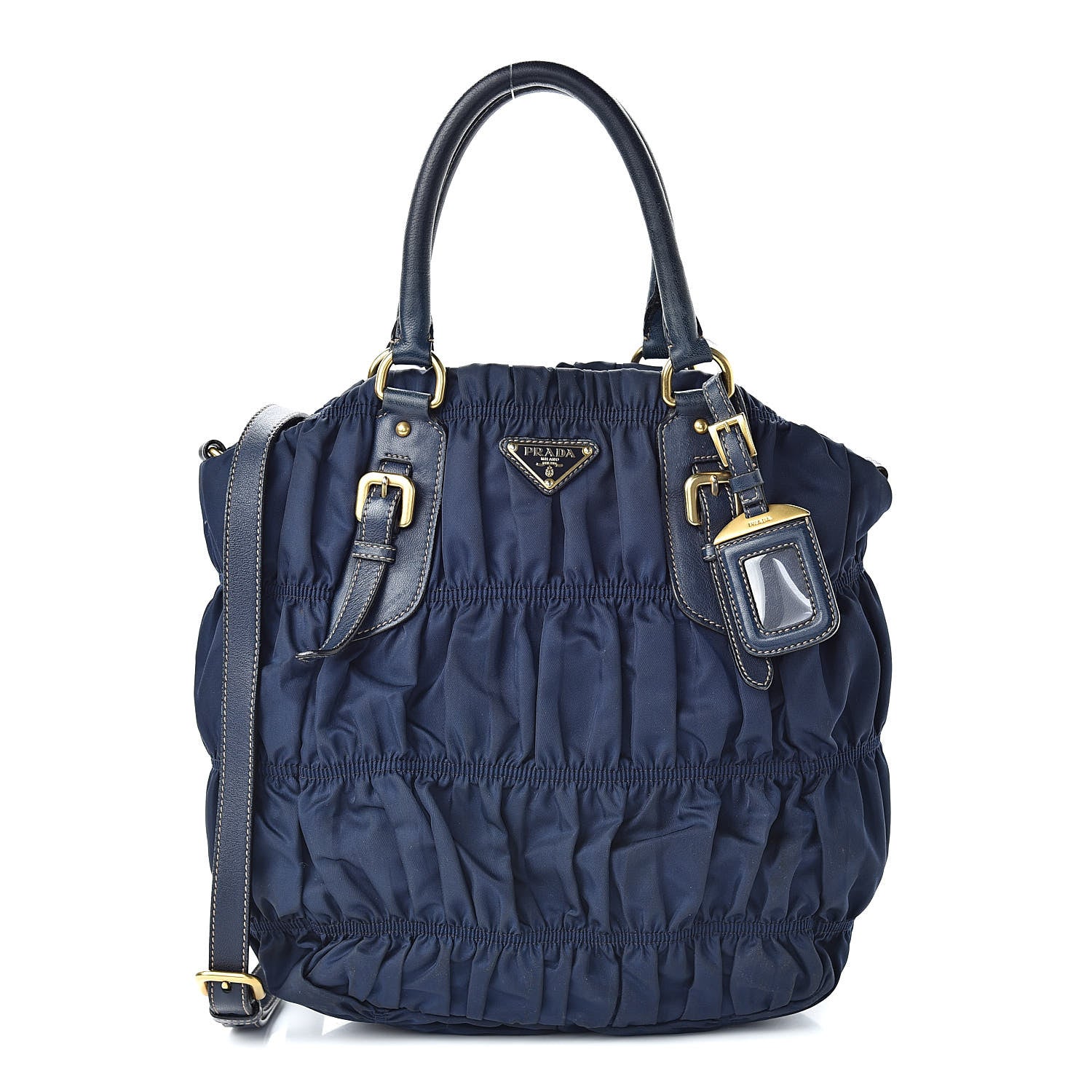 Prada Tessuto Nylon Gaufre Tote Bleuette 1 of 16