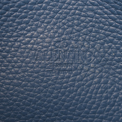 Valentino Garavani Pebbled Calfskin Medium Rockstud Flip Lock Crossbody Bag Baltique 6 of 9