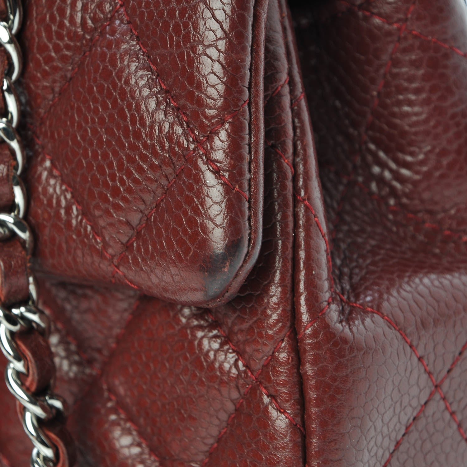 Chanel Caviar Quilted Extra Mini Flap Burgundy 13 of 13