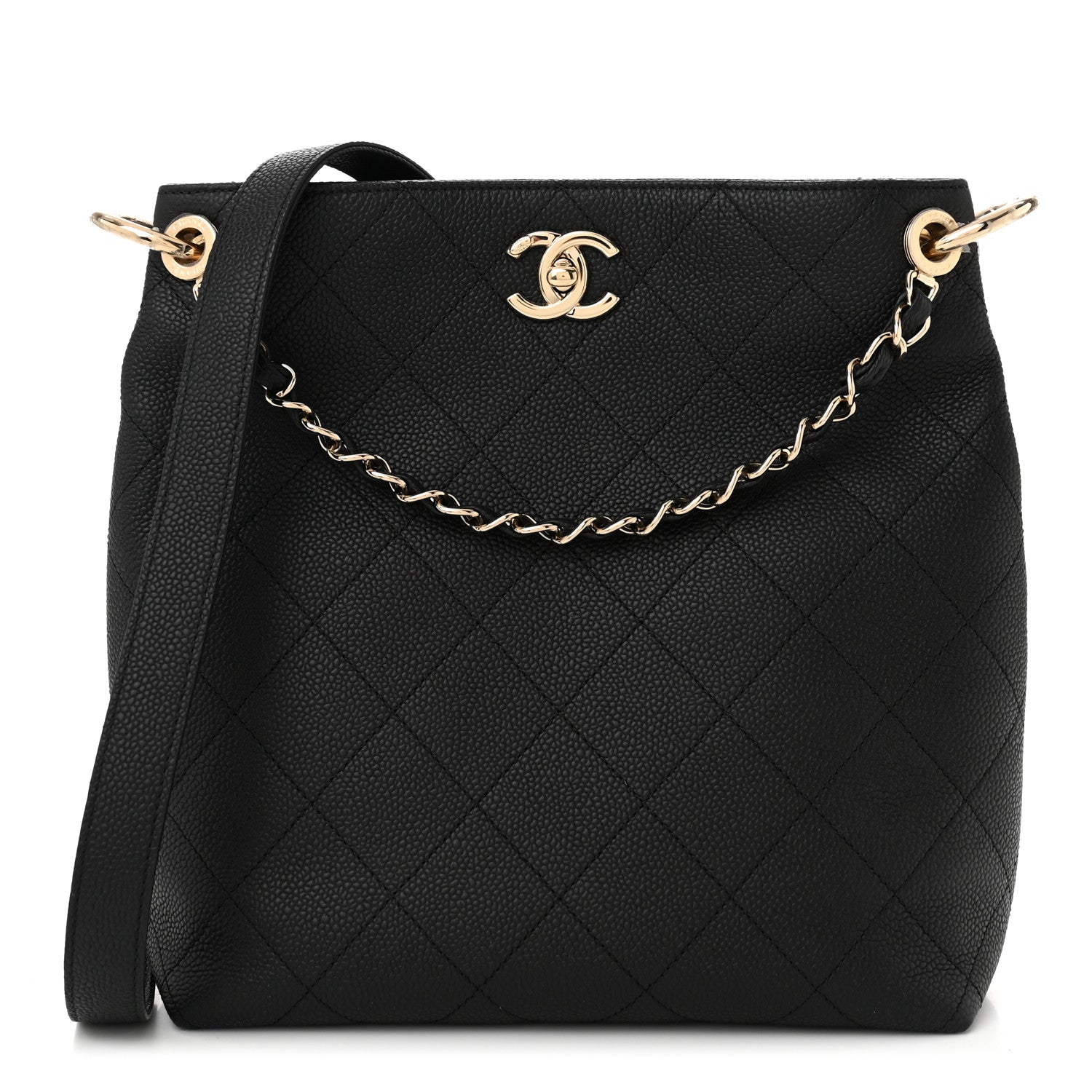 Chanel Caviar Quilted City Walk Hobo Black 1 of 11