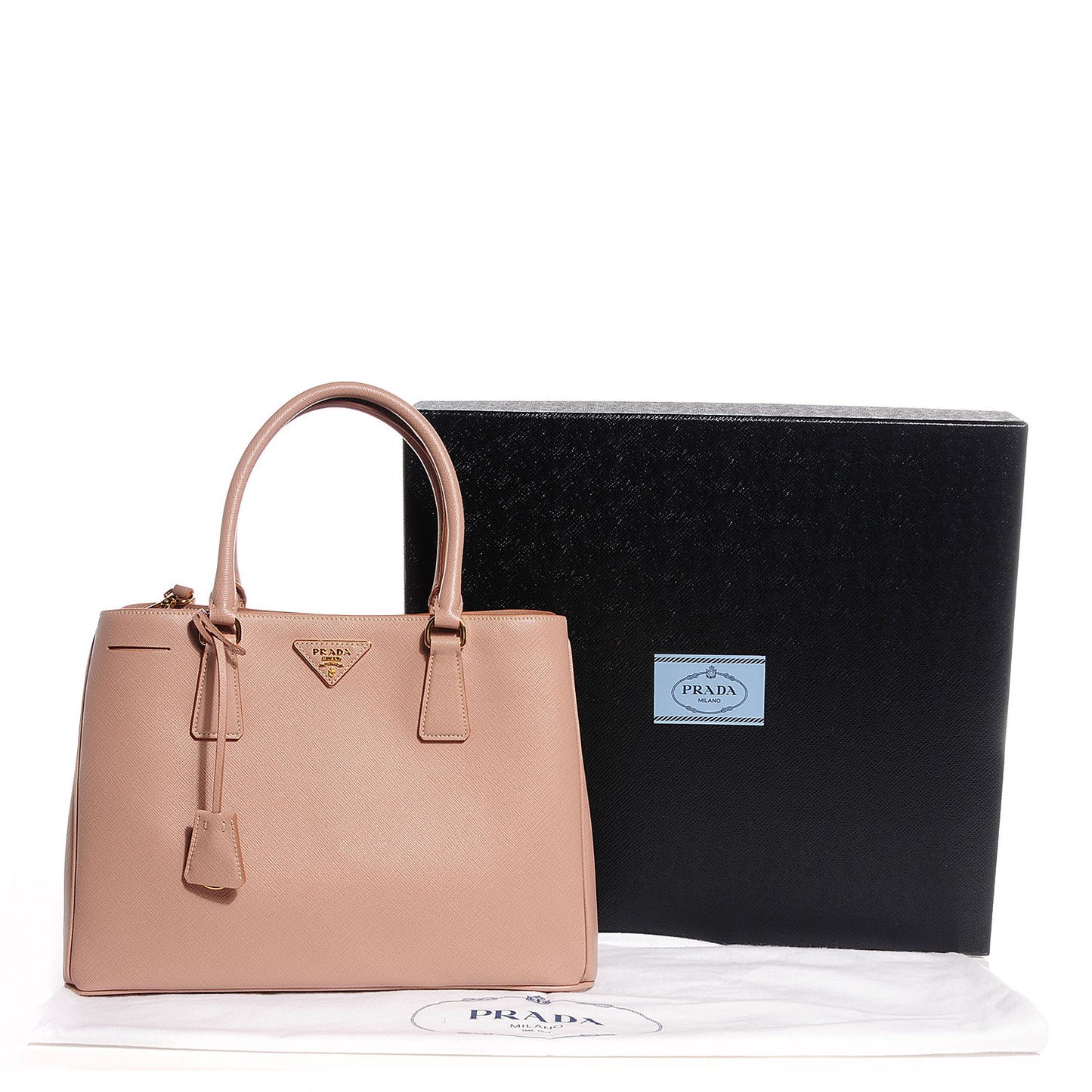 Saffiano Lux Medium Tote Cammeo