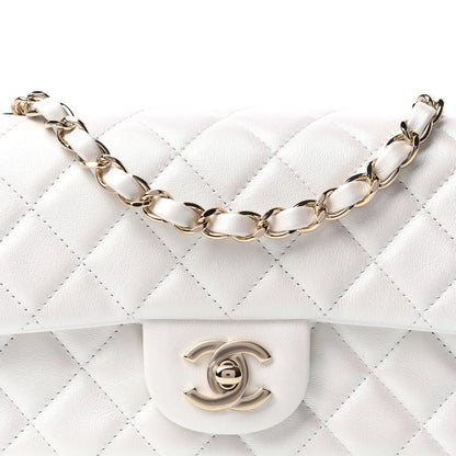 Chanel Iridescent Calfskin Quilted Mini Rectangular Flap White 10 of 11