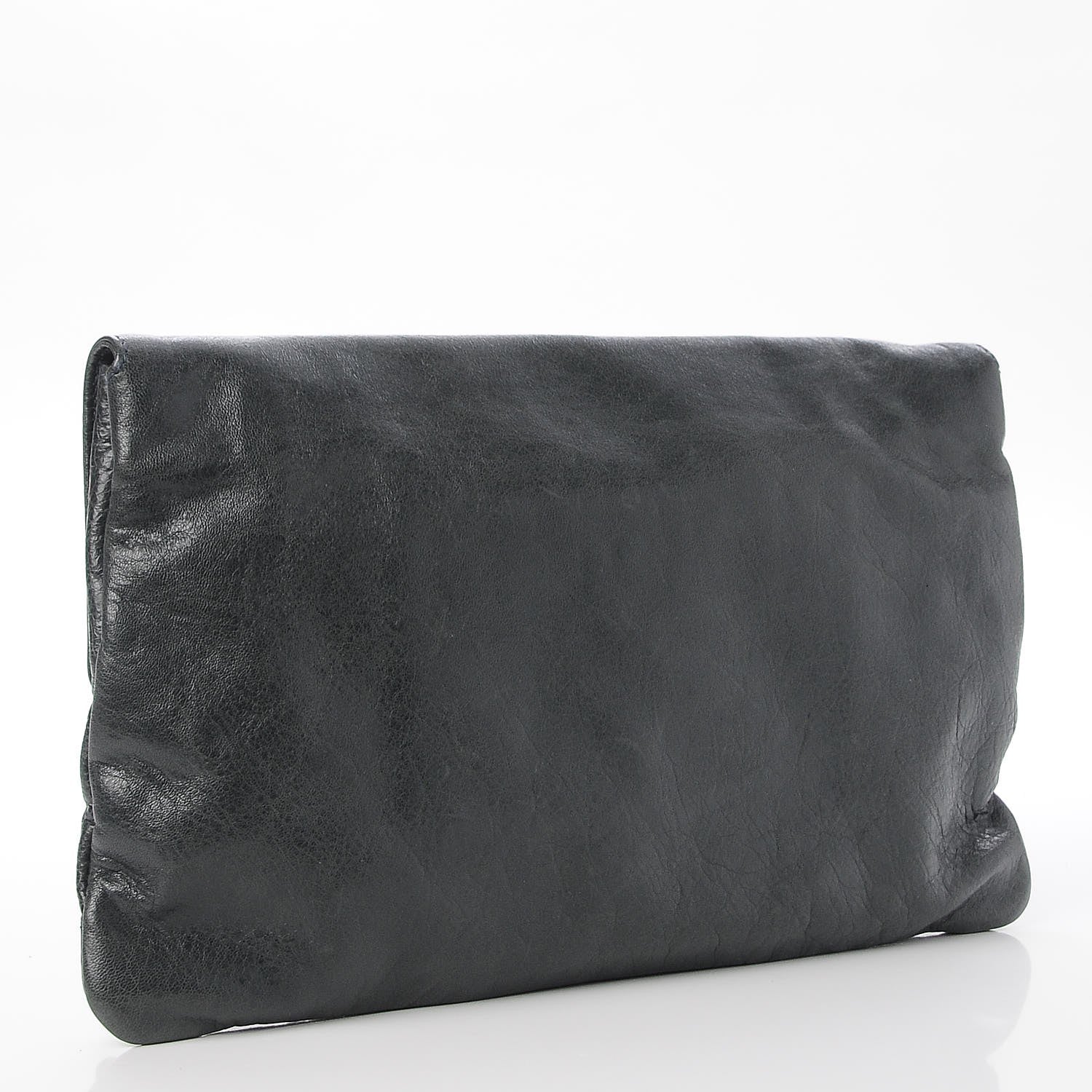 Balenciaga Agneau Classic Hardware Flap Clutch Anthracite 4 of 8