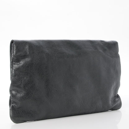 Balenciaga Agneau Classic Hardware Flap Clutch Anthracite 4 of 8