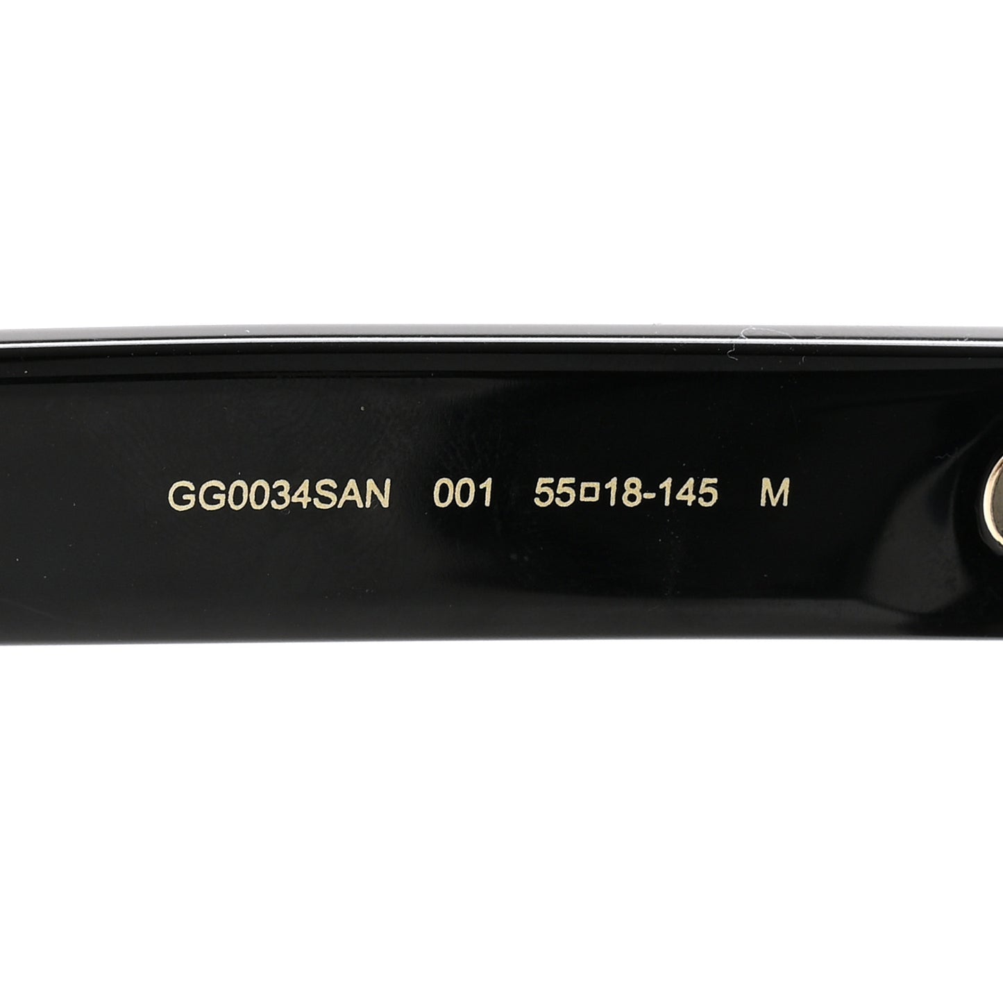 Acetate Square Frame Sunglasses GG0034SAN Black
