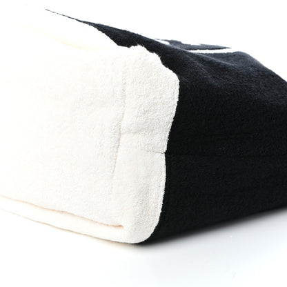 Chanel Terry Cotton CC Beach Tote Towel Set Black White 11 of 11