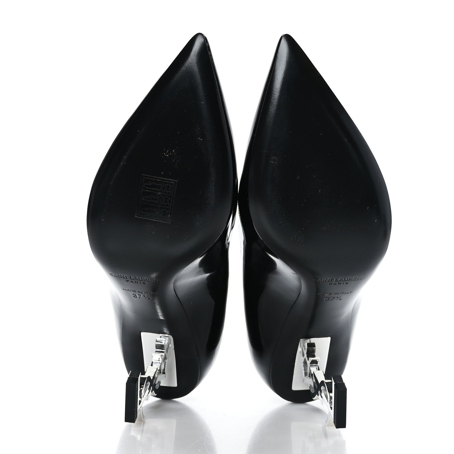 Saint Laurent Patent Calfskin Opyum 85 Pumps 37.5 Black 5 of 8