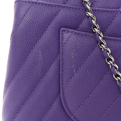 Chanel Caviar Chevron Quilted Mini Coco Handle Flap Purple 12 of 12
