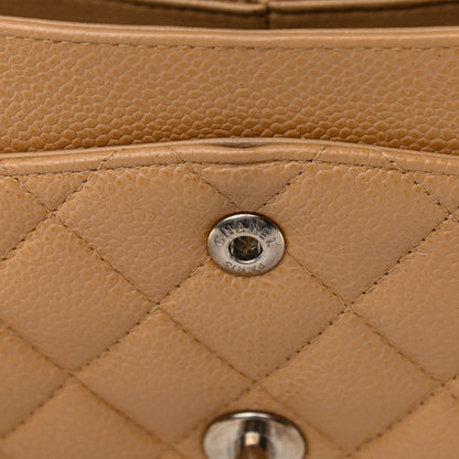 Chanel Caviar Quilted Medium Double Flap Beige 8 of 17