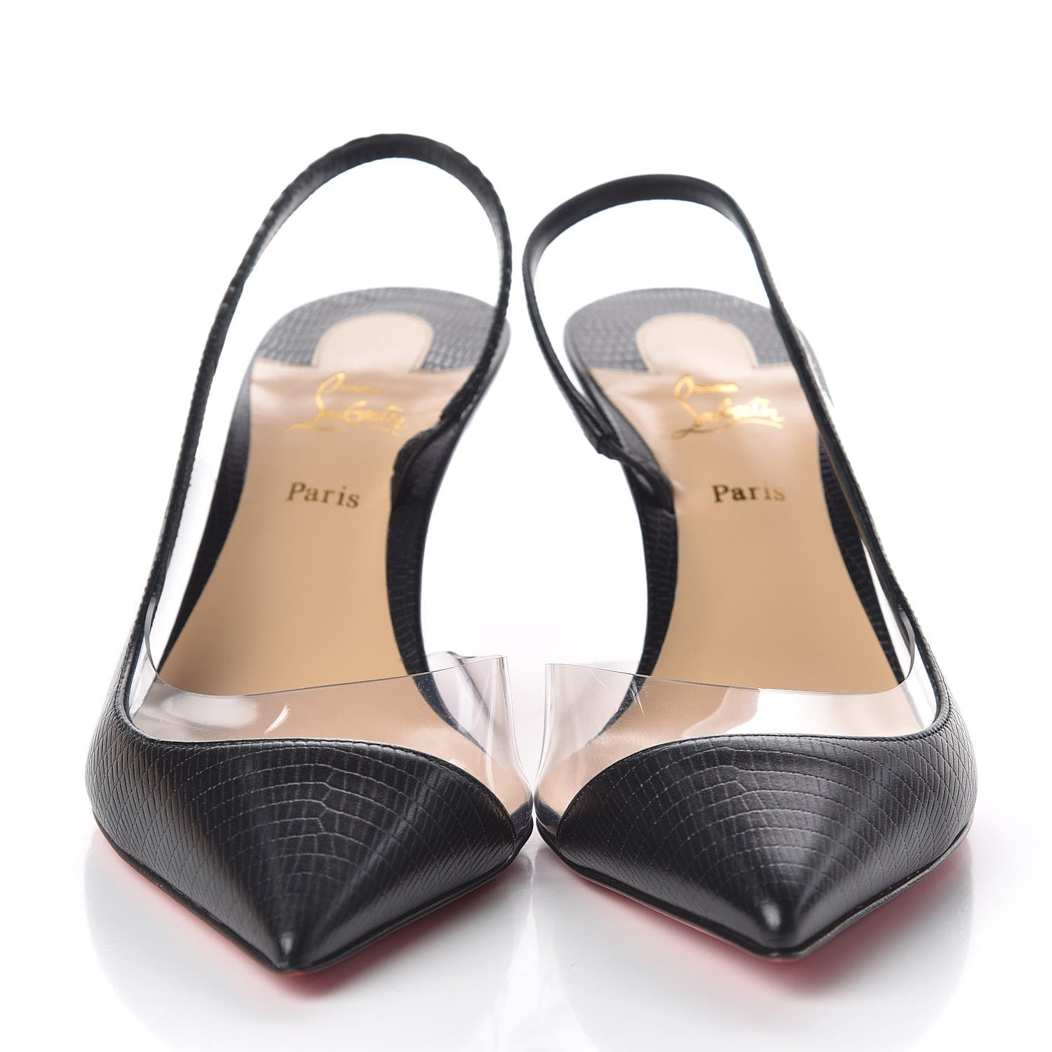 Christian Louboutin Calf Zarli PVC Optisexy 70 Pumps 38.5 Black 2 of 8