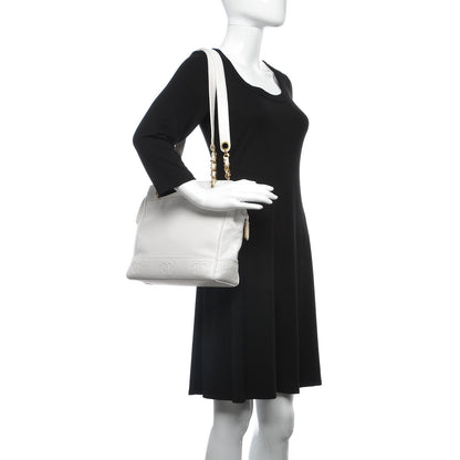 Chanel Caviar CC Shoulder Bag White 2 of 12