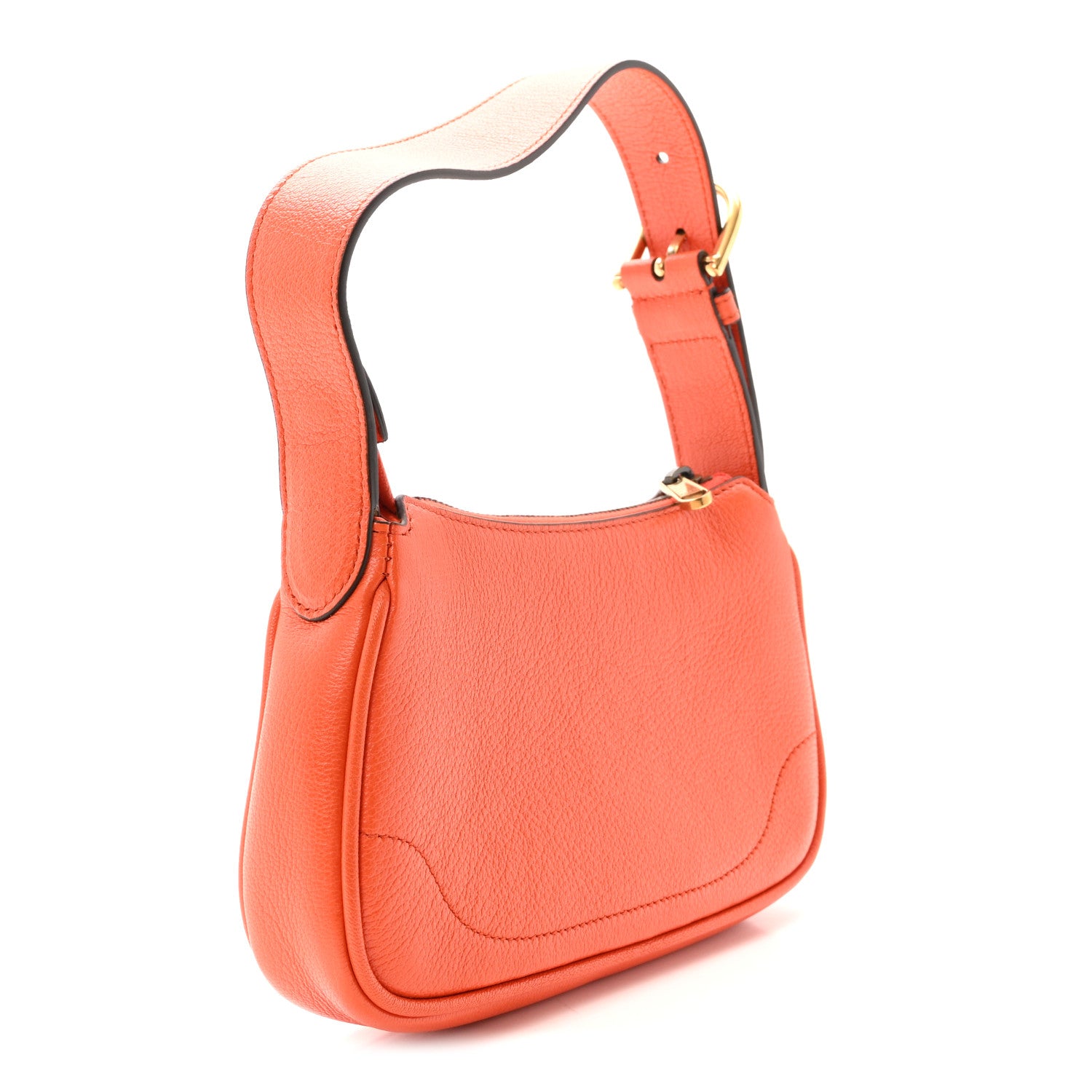 Gucci Goatskin Mini Aphrodite Shoulder Bag Orange 3 of 9