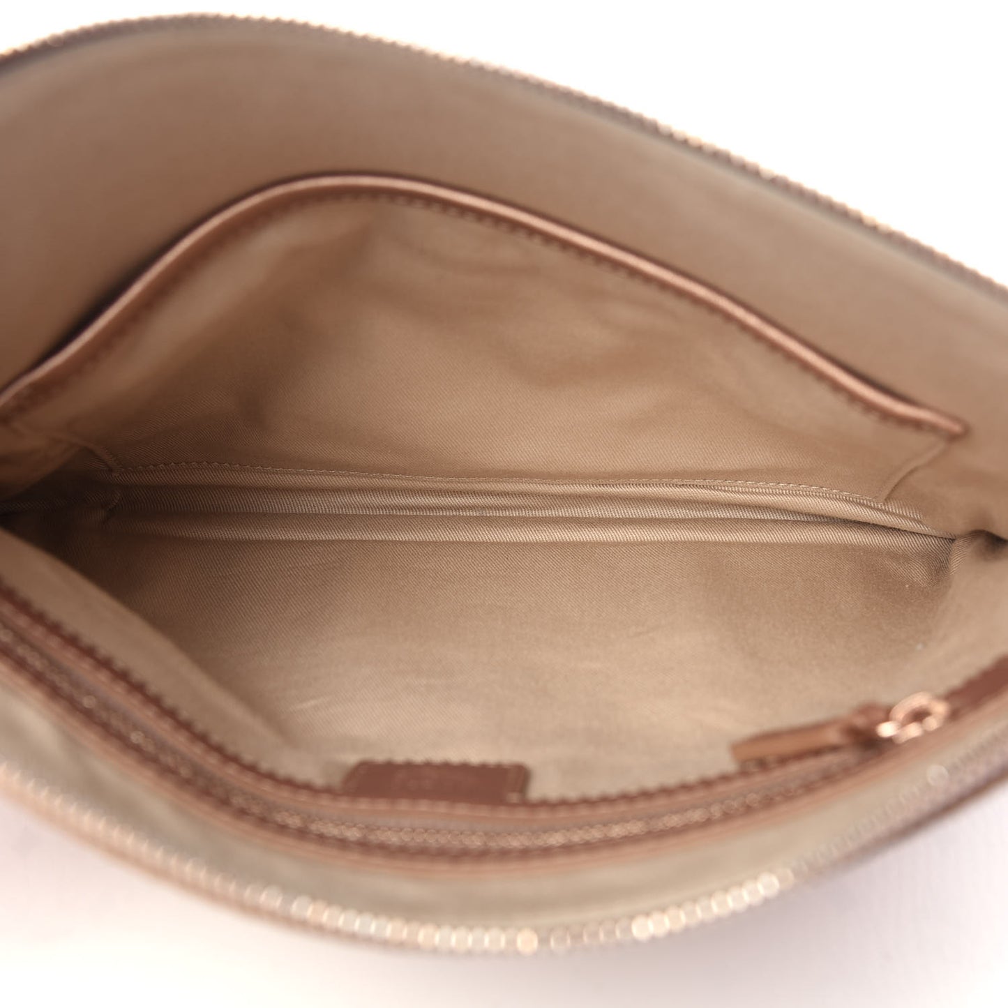 Metallic Visetos Medium Crossbody Pouch Champagne