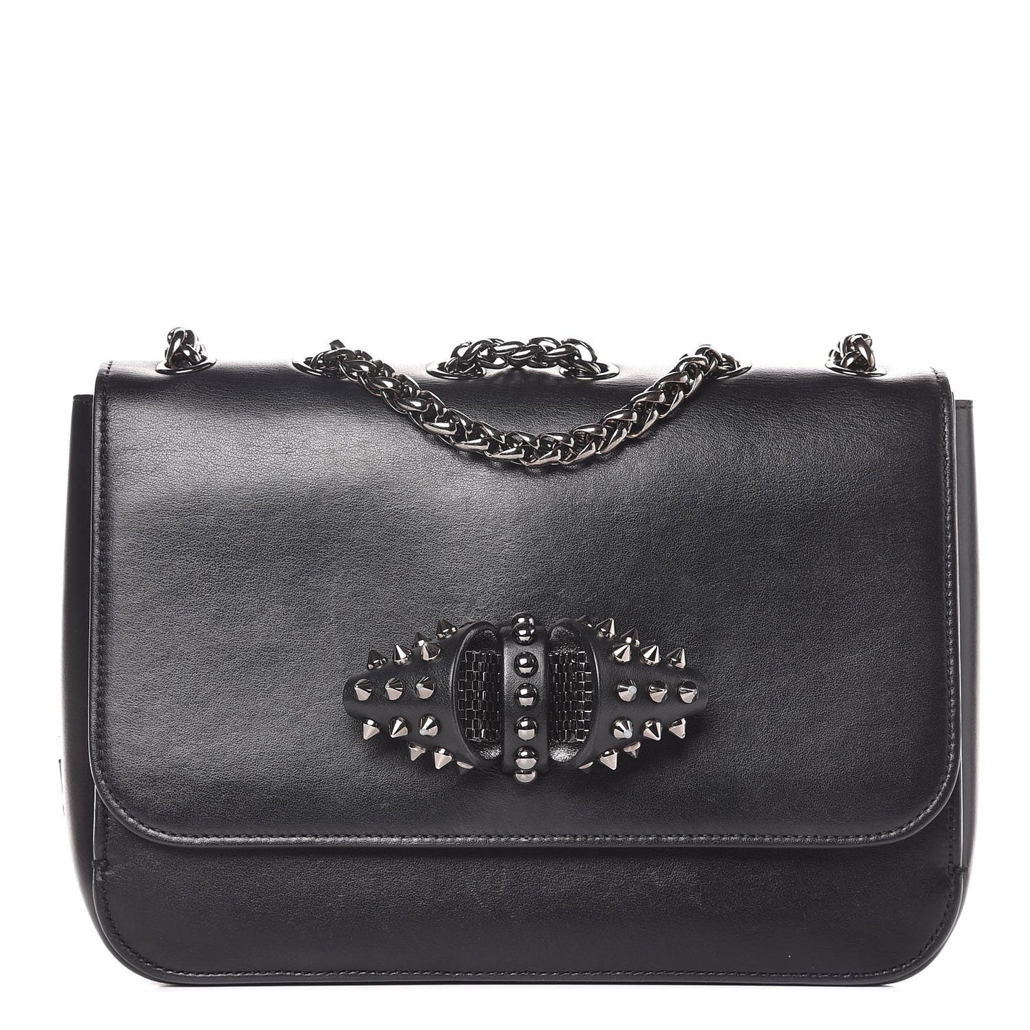 Calfskin Small Sweety Charity NV Shoulder Bag Black
