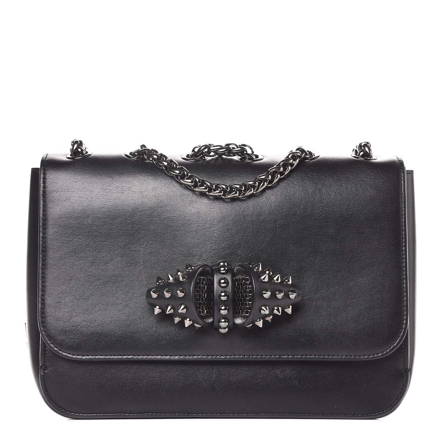 Christian Louboutin Calfskin Small Sweety Charity NV Shoulder Bag Black 1 of 12