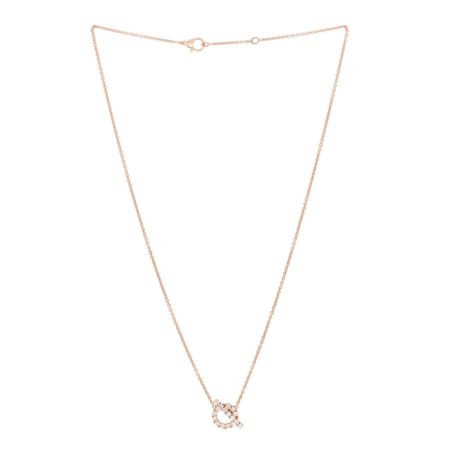 18K Rose Gold Diamond Finesse Pendant Necklace