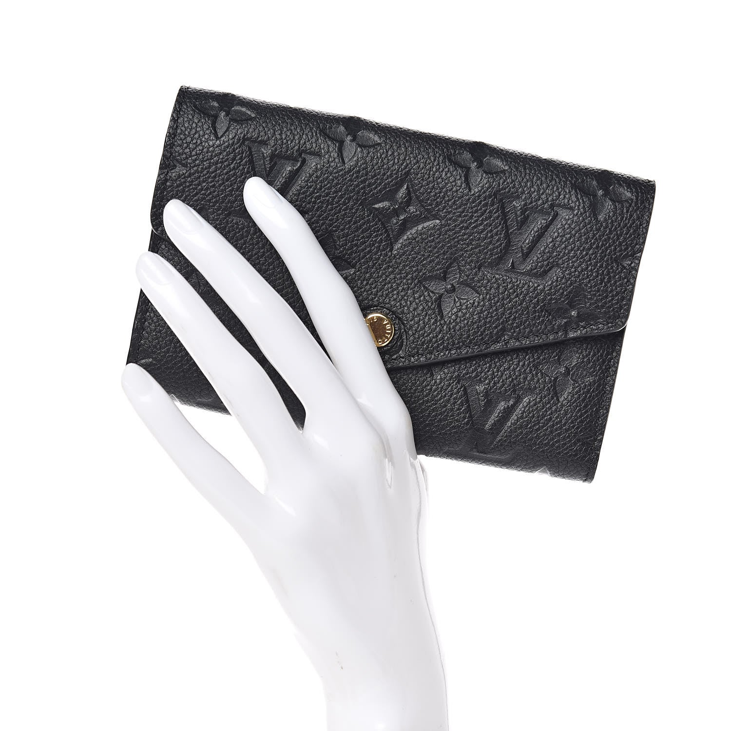 Louis Vuitton Empreinte Compact Curieuse Wallet Black 2 of 8