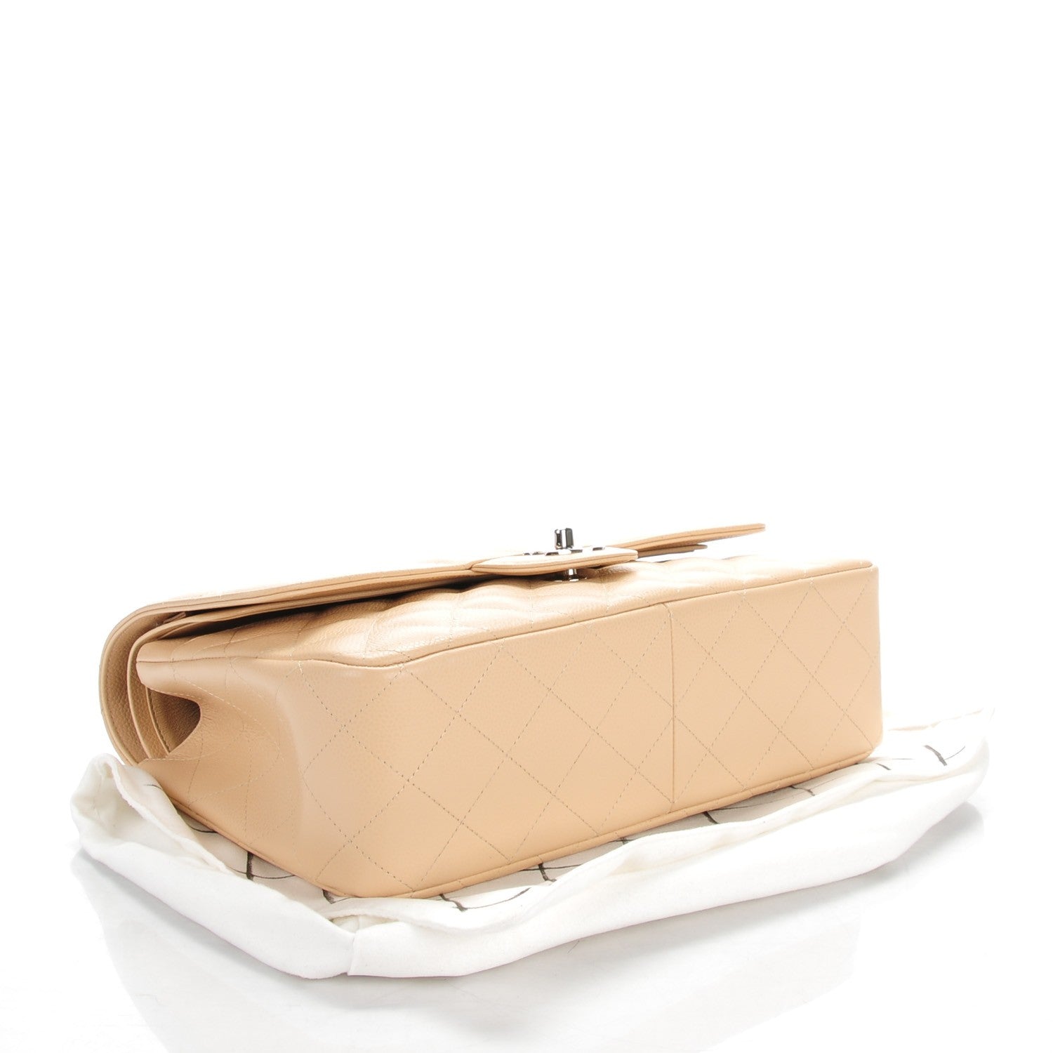 Chanel Caviar Quilted Jumbo Double Flap Beige Clair 4 of 8