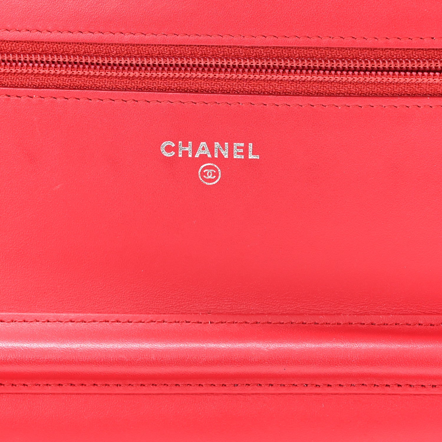 Chanel Patent Calfskin Quilted Boy Wallet On Chain WOC Red 5 of 11