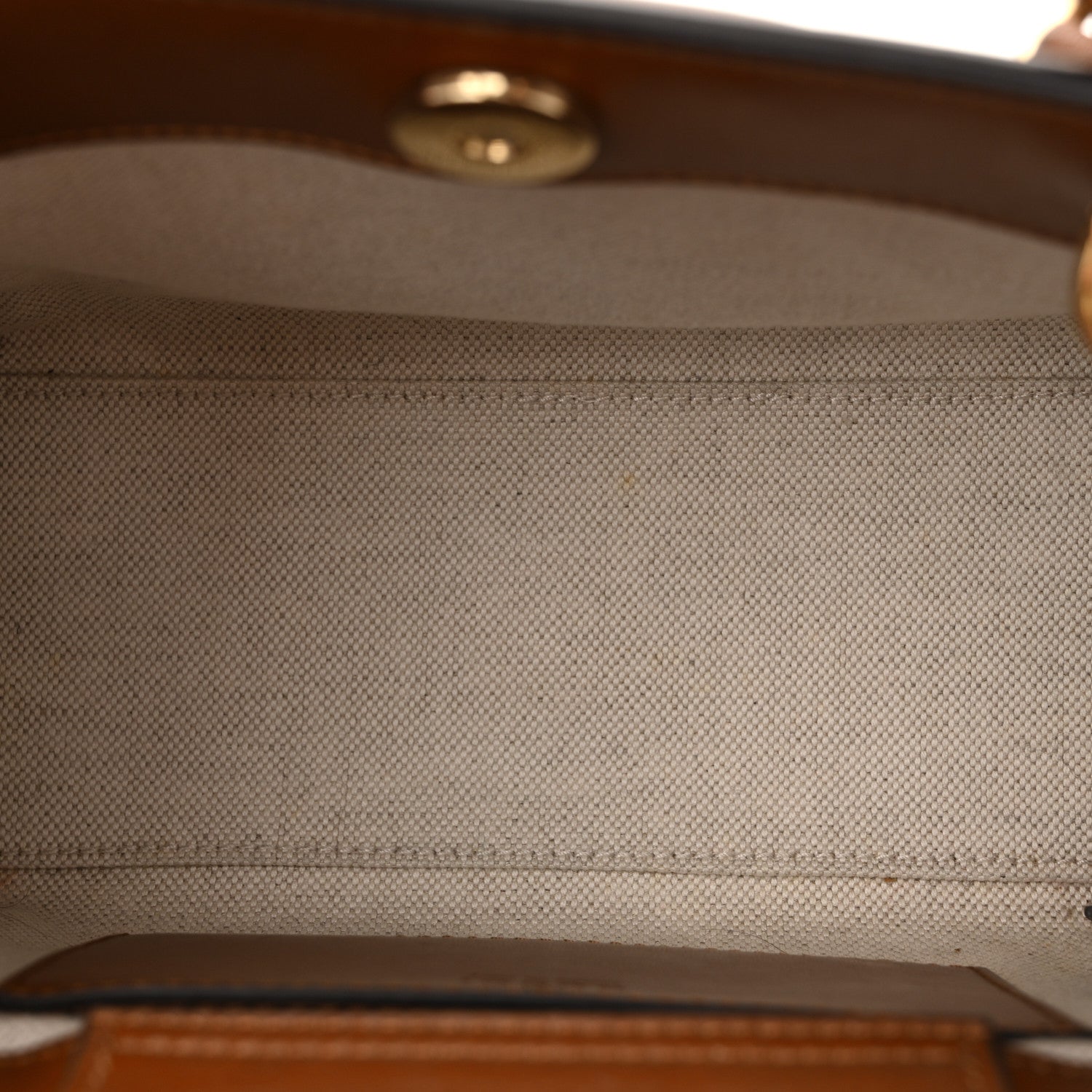 Gucci New Canvas Charisma Calfskin Crystal GG Monogram Mini Diana Tote Bag Camel Ebony 5 of 14