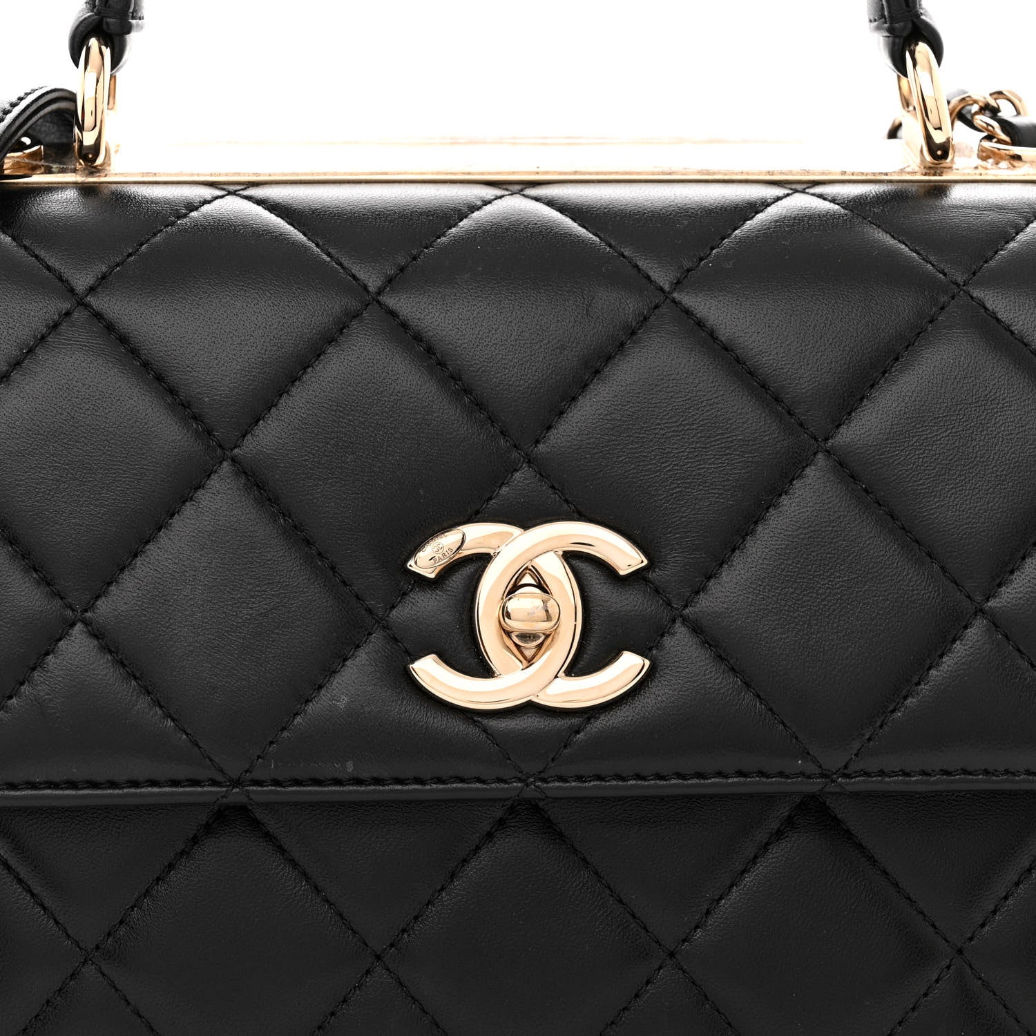Chanel Lambskin Quilted Small Trendy CC Dual Handle Flap Bag Black 9 of 13