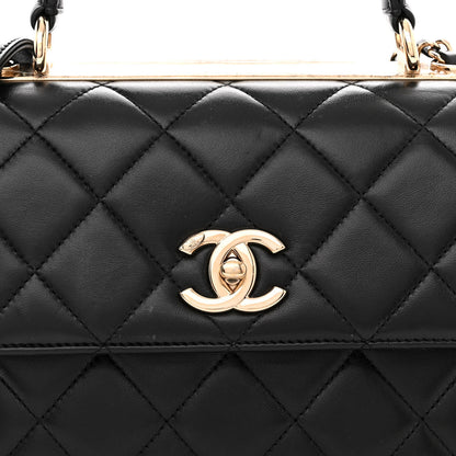 Chanel Lambskin Quilted Small Trendy CC Dual Handle Flap Bag Black 9 of 13