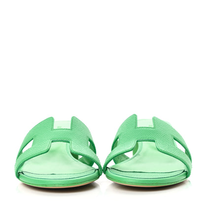 Hermes Epsom Oasis Sandals 37 Vert Pomme 2 of 10
