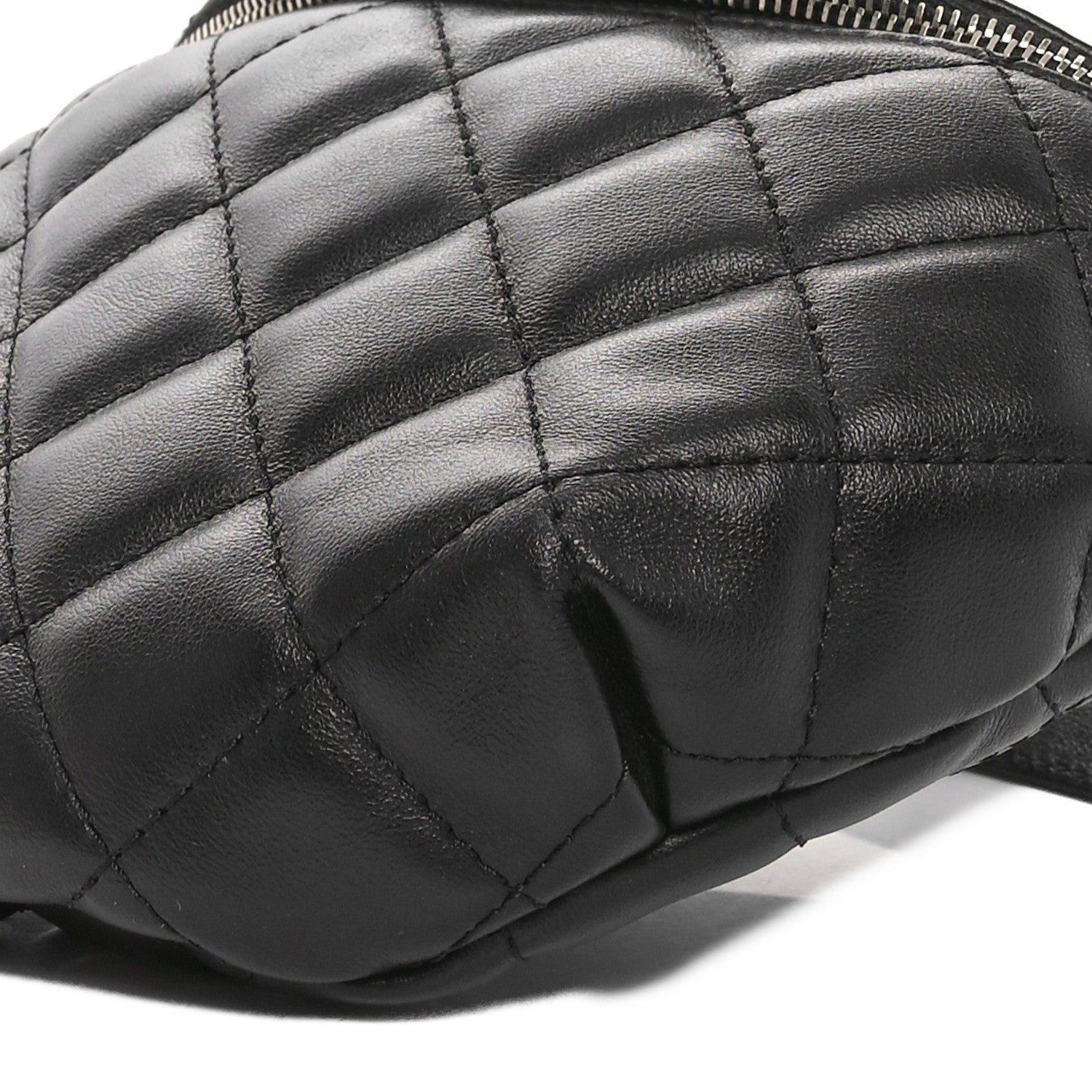 Chanel Calfskin Quilted Waist Belt Bag Black 9 of 9