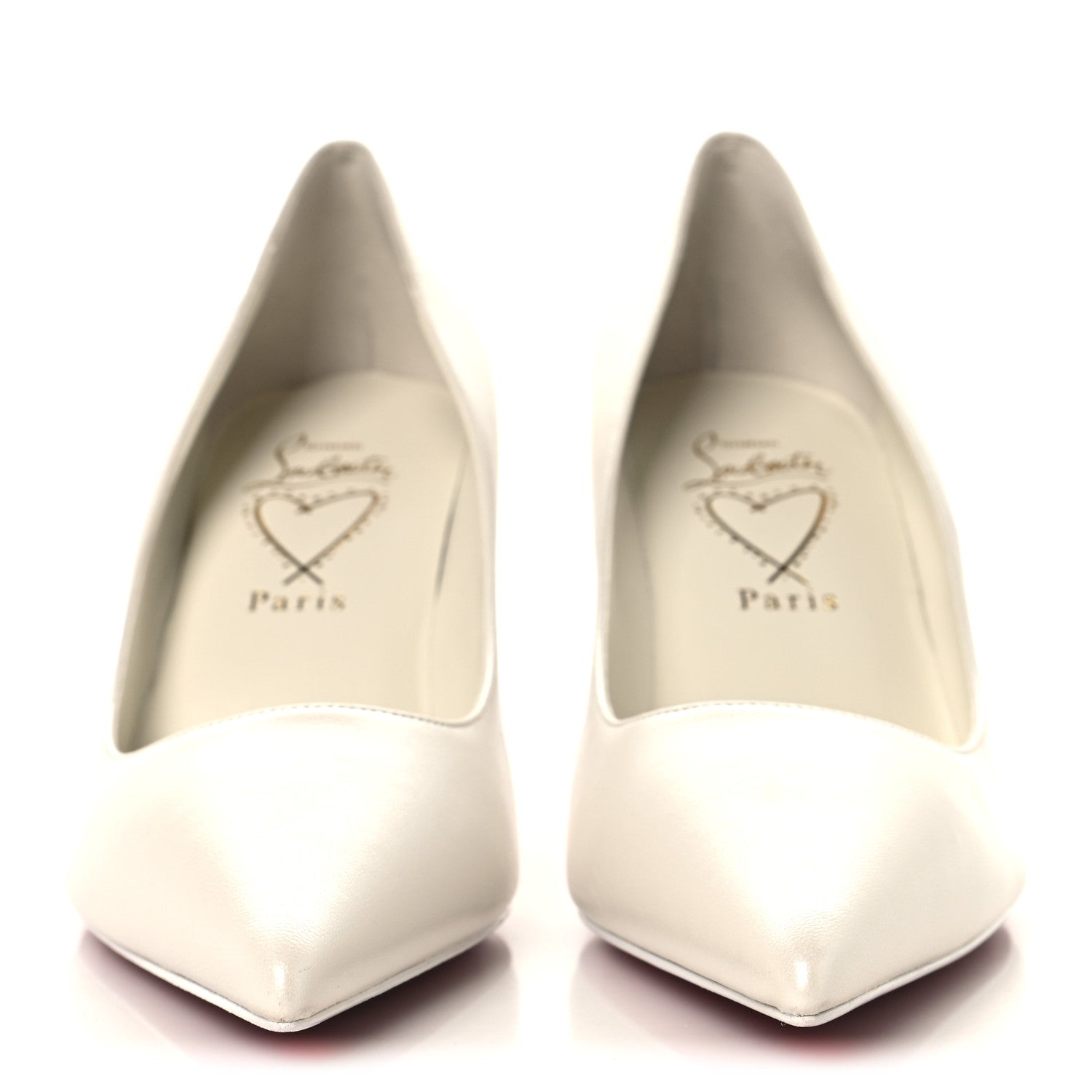 Christian Louboutin Pearlescent Nappa Miss Z 80 Pumps 40 Bianco 3 of 8