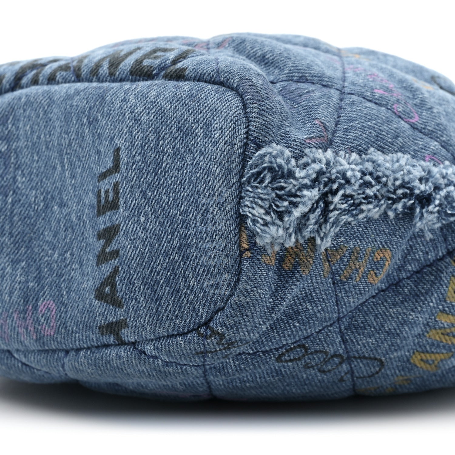 Chanel Denim Quilted Small Mood Bucket With Chain Blue Multicolor 8 of 9