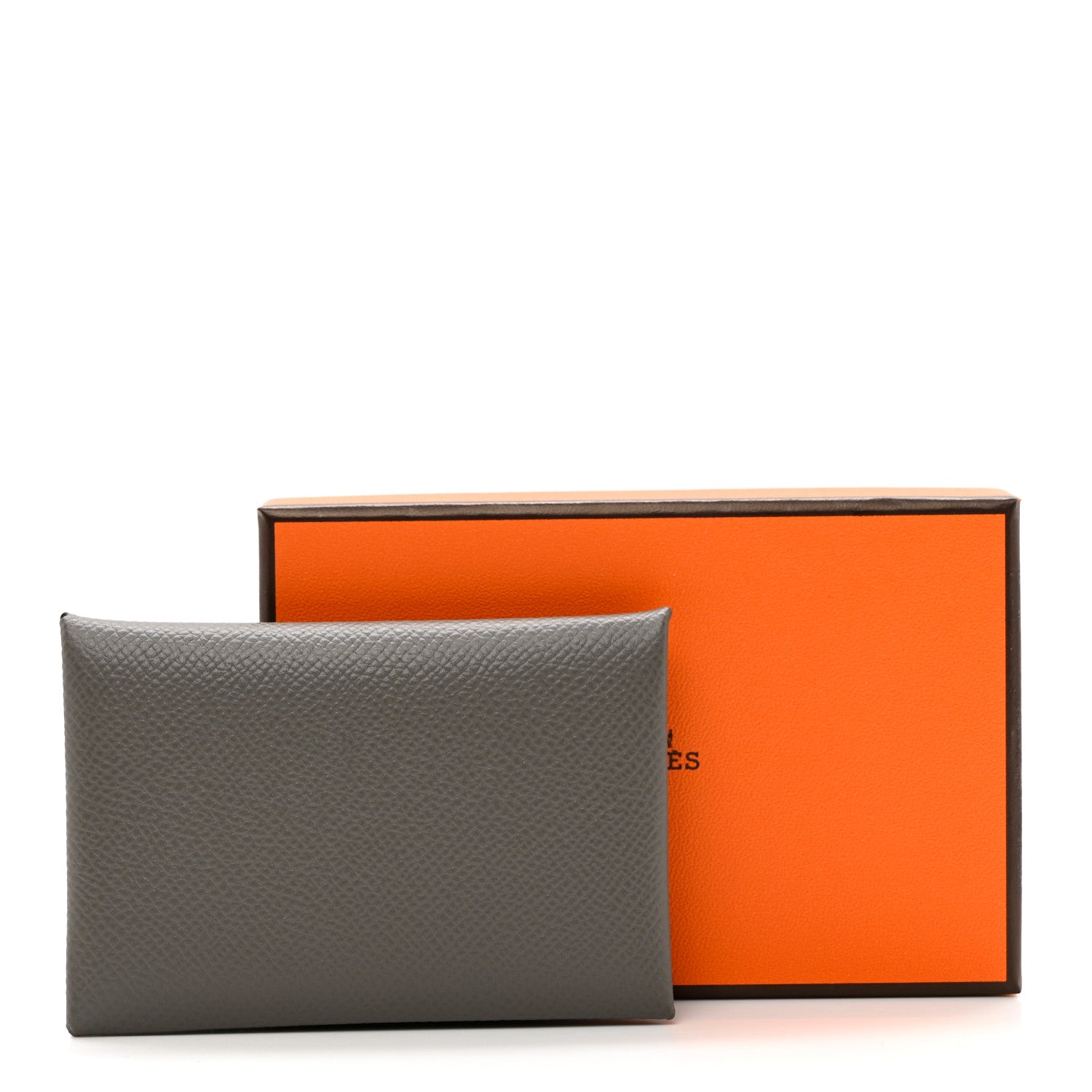 Hermes Epsom Calvi Card Case Gris Meyer 7 of 7